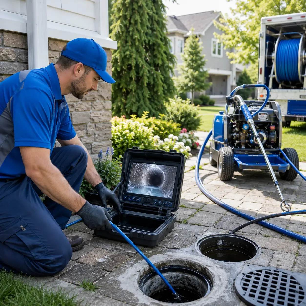 Outdoor drain cleaning professionals serving Hiltons, VA
