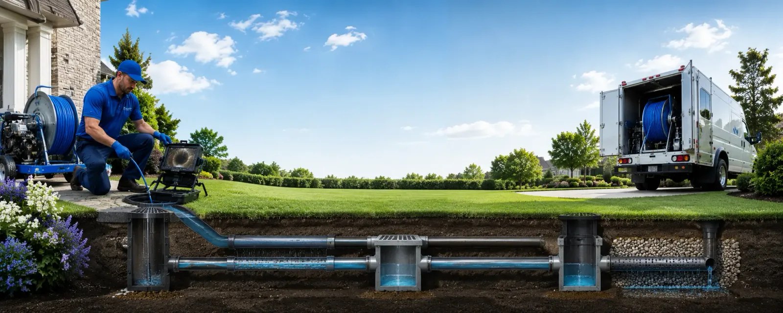 Outdoor drain cleaning information for Hiltons, VA
